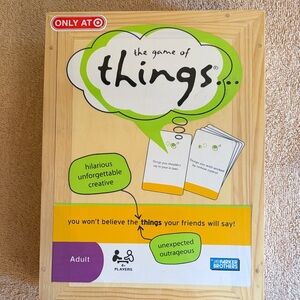 The Game of Things Board Game - Green & Natural Wood Box